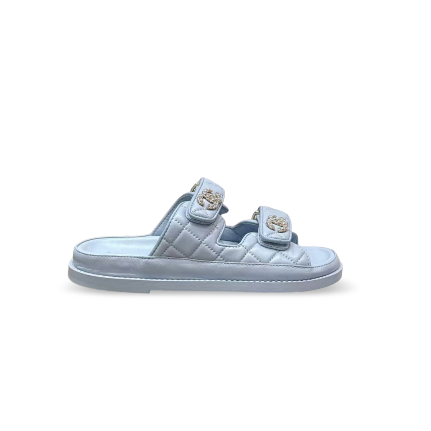 CHANEL LAMBSKIN QUILTED DAD SANDALS
